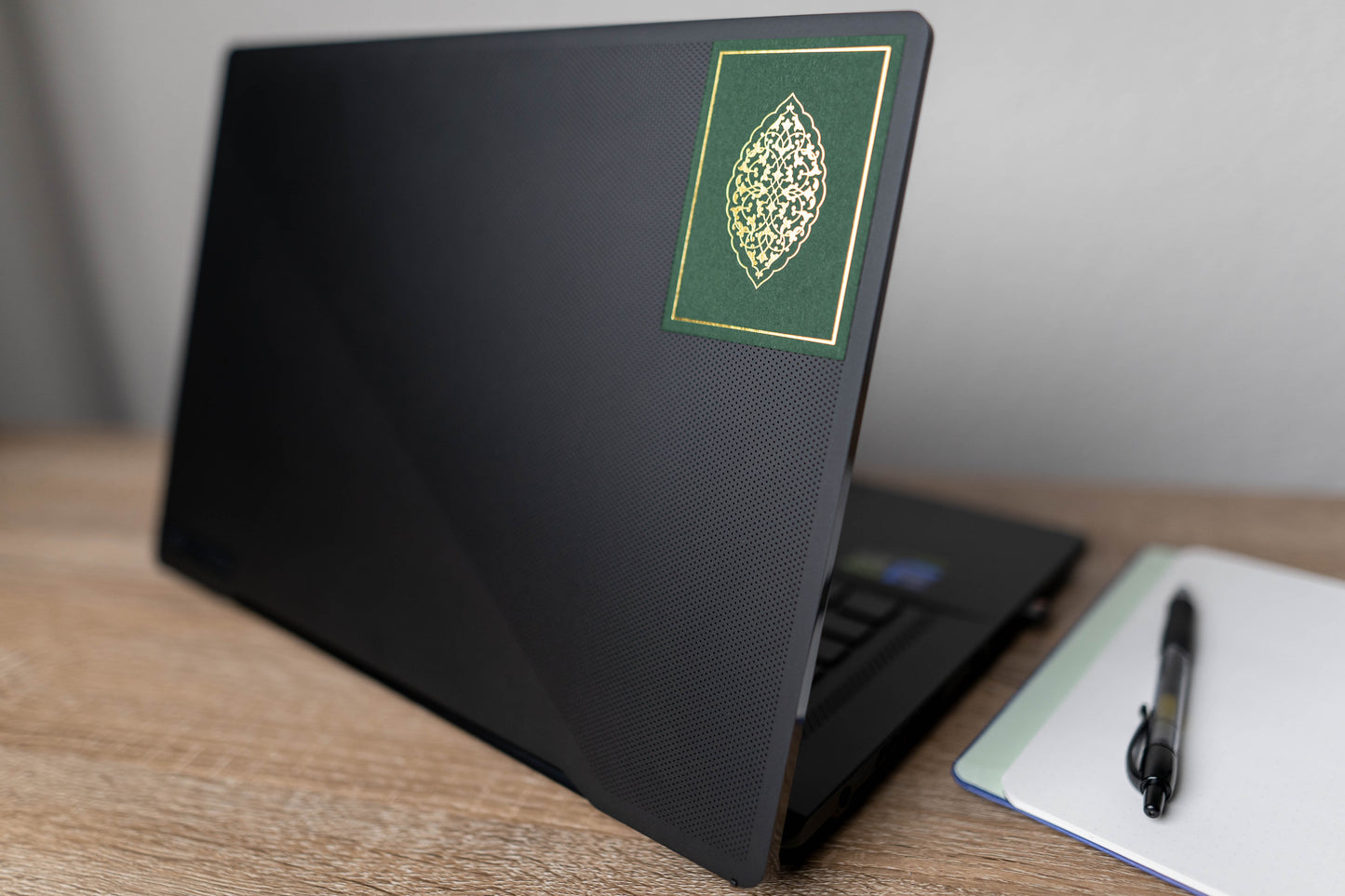 Islamic Green and Gold Foil Illumination Art Sticker